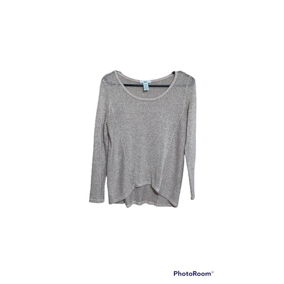 Women’s Bar III beige lightweight long sleeve sweater size medium knit fall y2k - Picture 1 of 5